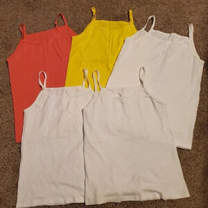 Fruit of the Loom 5 PC Girl Camis Tank Tops L